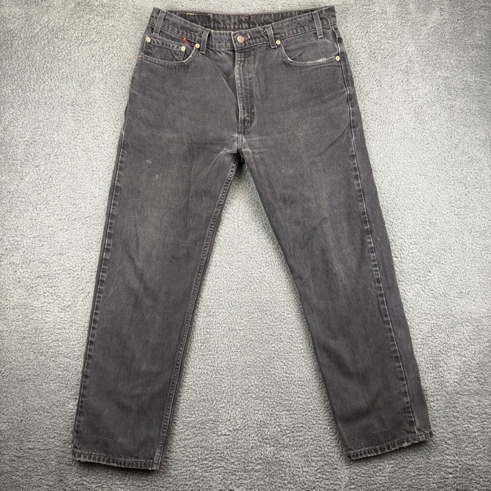 Vintage Levi's 505 Mens 36x30 Dark Wash Straight Leg Jeans Denim Pants USA